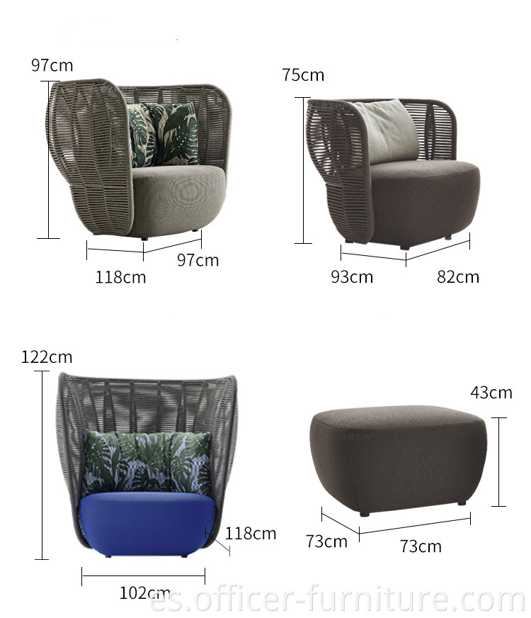 Sofa chair size